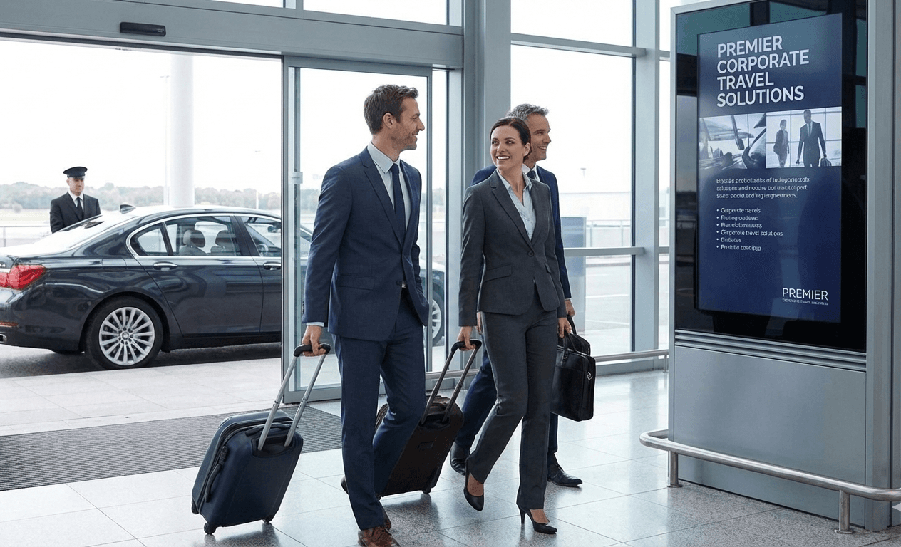 Professional VIP Greeter welcoming a traveler at the aircraft door at Paris CDG