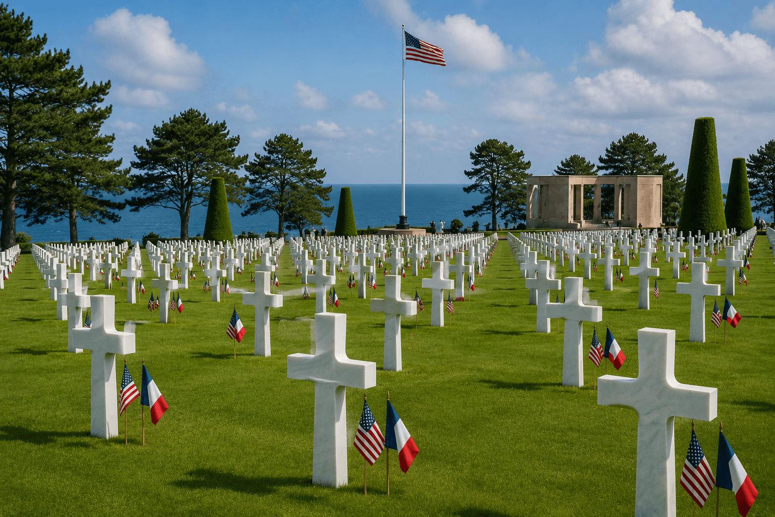 Normandy American Cemetery D-Day beaches tour from Paris
