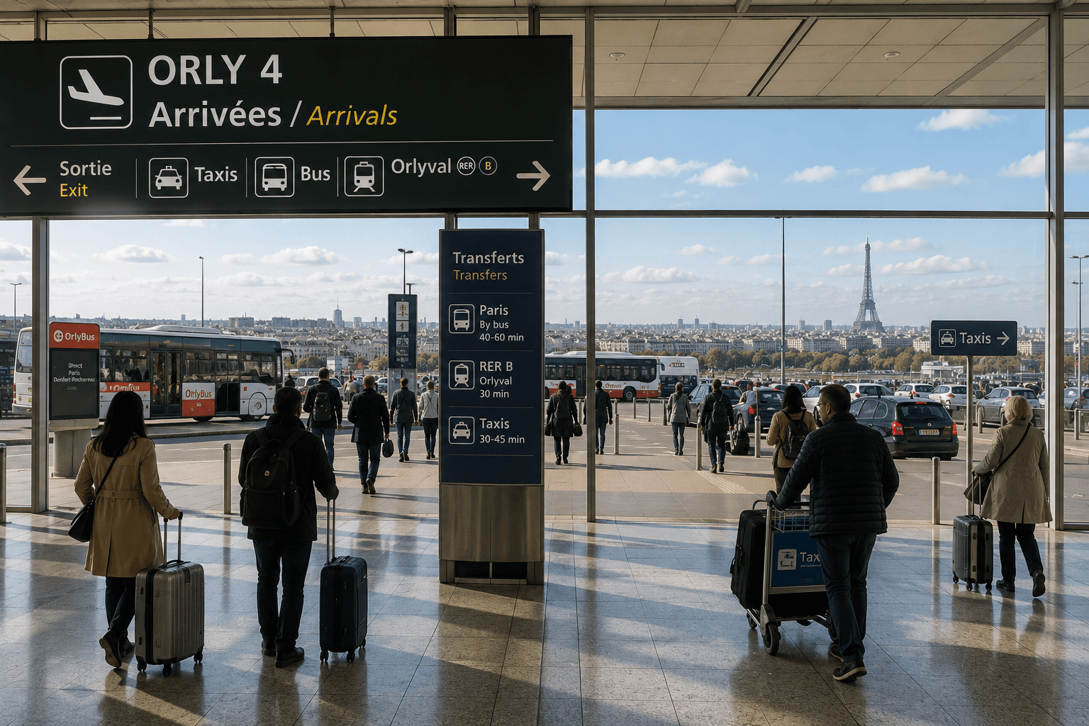 Orly airport terminal Paris transfer