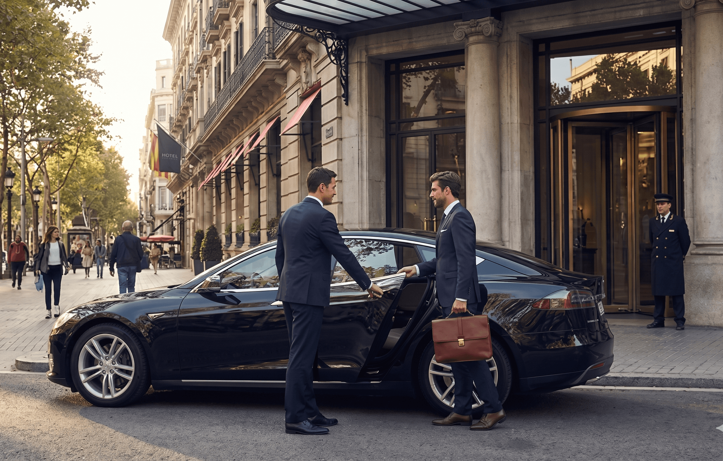 Premium executive chauffeur service Paris — Samantha Travels luxury car
