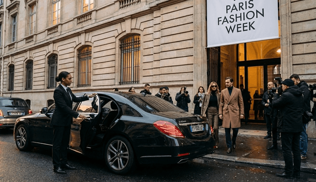 Luxury chauffeur service for Paris Fashion Week VIP transfers