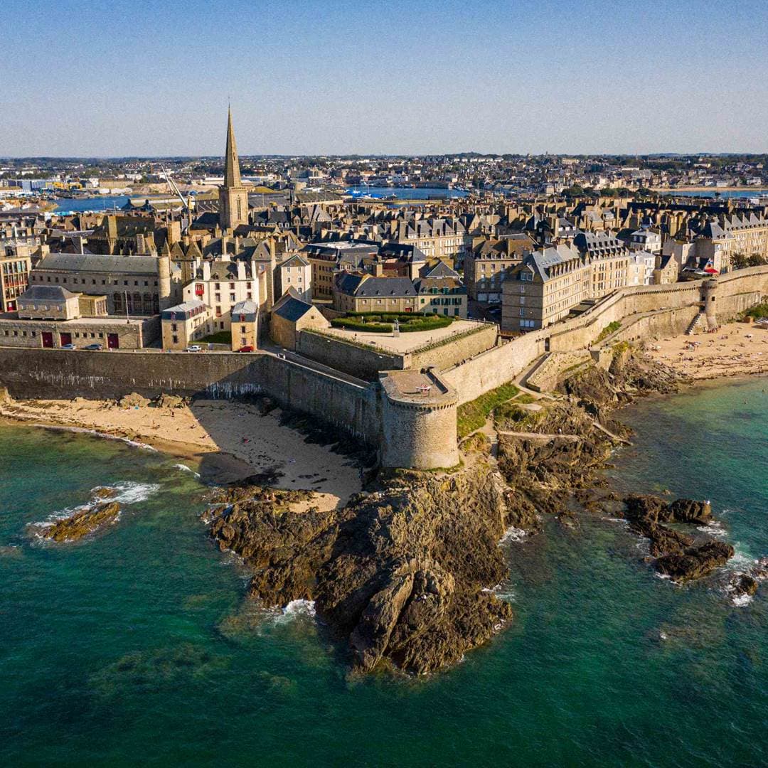 Saint-Malo ramparts and old town in Brittany